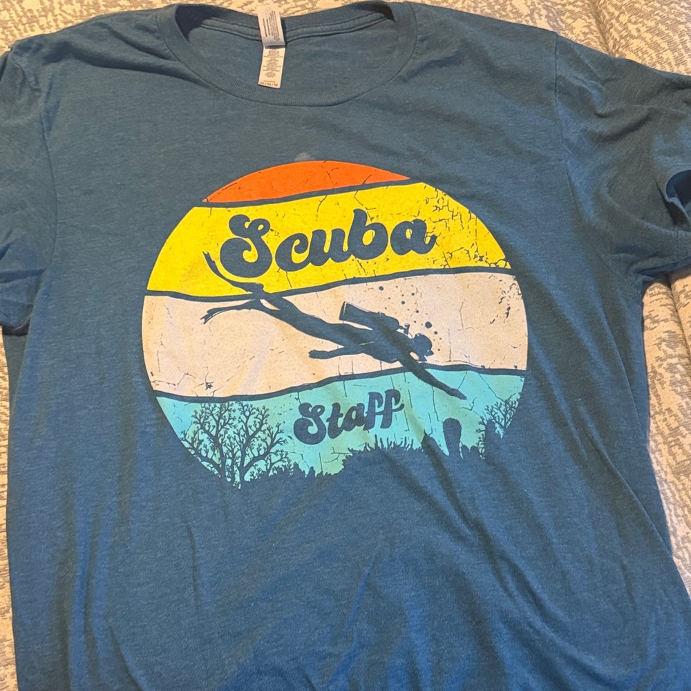 Jerzees Scuba Staff Graphic Tee - Teal